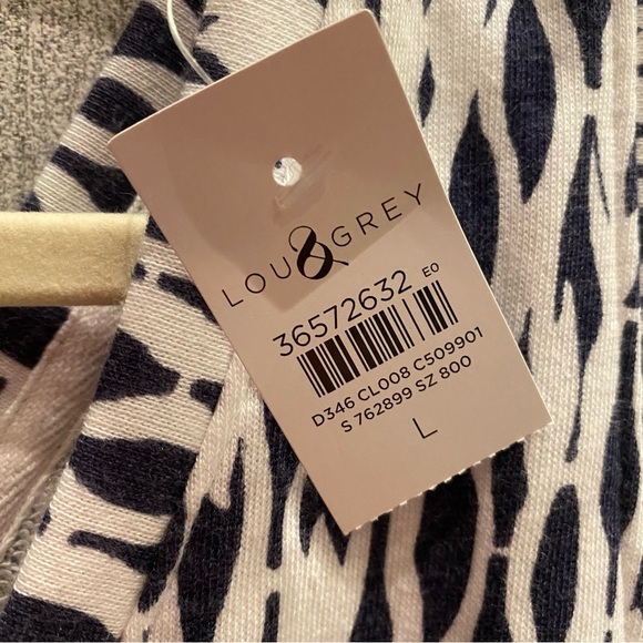 Lou & Grey Ripple Cozy Cotton V-Neck Romper New Medium - Picture 5 of 7